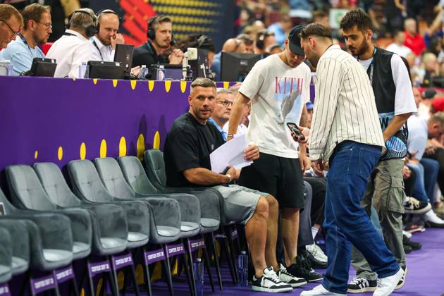 EuroBasket, Basketball EM, France - Poland, Lukas Podolski in the stands