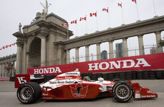 July 10, 2009, Toronto, On, CAN: Paul Tracy, of Toronto, zooms in front of Prince s Gate in the second practice session for the Honda Indy Toronto in Toronto on Friday July 10, 2009. Canada News - July 10, 2009  - ZUMAc35_ 20090710_zaf_c35_001 Copyright: xFrankxGunnx