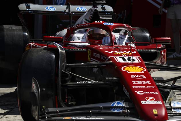 F1 - ITALIAN GRAND PRIX 2025 16 LECLERC Charles (mco), Scuderia Ferrari SF-25, action during the 2025 Formula 1 Pirelli Grand Premio d™Italia, 2025 Italian Grand Prix, 16th round of the 2025 FIA Formula One World Championship, WM, Weltmeisterschaft from September 5 to 7, 2025 on the Autodromo Nazionale Monza, in Monza, Italy - MonzaItaly  Copyright: xXavixBonillax