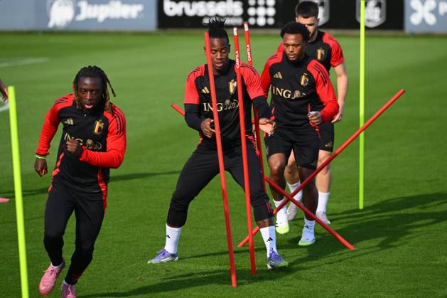 Football, World Cup qualifiers, Belgium national team, Training