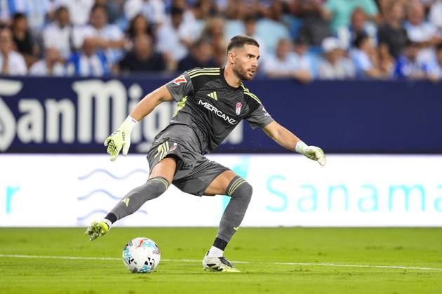 September 6, 2025, Malaga, Malaga, SPAIN: Luca Zidane of Granada CF in action during the Spanish league, LaLiga Hypermotion, football match played between Malaga CF and Granada CF at La Rosaleda stadium on September 6, 2025, in Malaga, Spain. Malaga SPAIN - ZUMAa181 20250906_zaa_a181_110 Copyright: xJoaquinxCorcherox