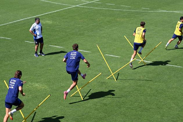 Football, World Cup qualifiers, Italy national team, Training
