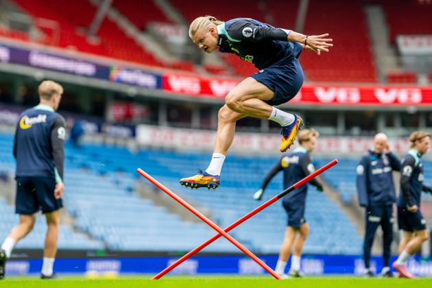 Football, World Cup qualifiers, Norway national team, Training