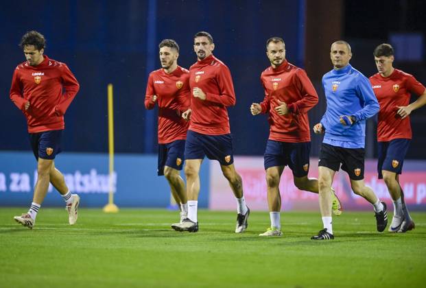 Football, World Cup qualifiers, Montenegro national team, Training