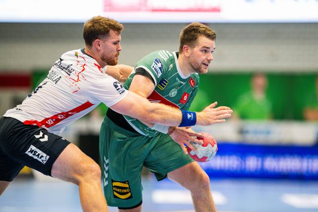 08 09 2025 Handball, 2025 2026, 1 Bundesliga, 3 Matchday, GWD Minden SG Flensburg Handewitt L R Johannes Golla Flensburg , Ian Weber Minden