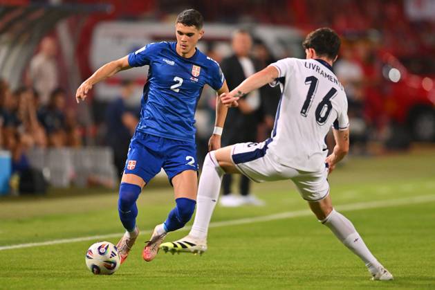 SERBIA vs ENGLAND KOSTA NEDELJKOVIC football Serbia vs England FIFA World Cup, WM, Weltmeisterschaft, Fussball qualification match at Rajko Mitic stadium, Belgrade 09.09.2025 Foto: FOOTBALL, SERBIA, ENGLAND, FIFA WORLD CUP QUALIFICATIONS MATCH Beograd Rajko Mitic stadium Serbia Copyright: xMarkoxMetlas xMNxPressx