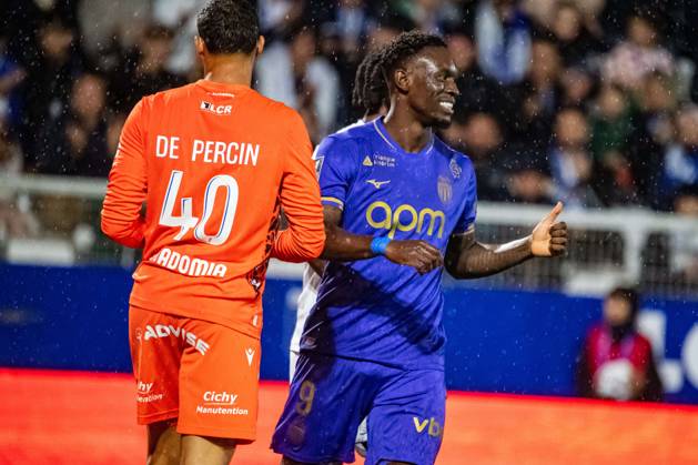 FOOTBALL : AJ Auxerre vs AS Monaco - Ligue 1 - JournÃ e 4 - 13 09 2025 Florian Balogun (AS Monaco) AuxerreFrance  Copyright: xBaptistexAutissierx