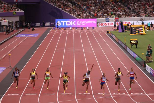 Day 2 - World Athletics Championships Tokyo 2025 Melissa Jefferson-Wooden (USA) wins the Women s 100m Final during the World Athletics Championships 2025 at the National Stadium in Tokyo, Japan, on September 14, 2025. Tokyo Tokyo Japan  Copyright: xMIxNewsx originalFilename:fletcher-worldath250914_npmbj