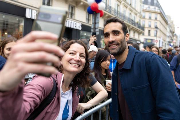 First Edition of the Sports Day - Paris Former Olympic champion Martin Fourcade as part of the first edition of Sports Day (Fete du on Place de l Hôtel-de-Ville in Paris, France on September 14, 2025. Following the grand parade of athletes for the Paris 2024 Olympic Games, Olympische Spiele, Olympia, OS which took place on September 14, 2024, on the Champs-Elysees avenue, French President proposed establishing an annual Sports Day on this date, similar to the Fete de la Musique on June 21. Photo by Alexis Jumeau ABACAPRESS.COM Paris France  Copyright: xJumeauxAlexis ABACAx