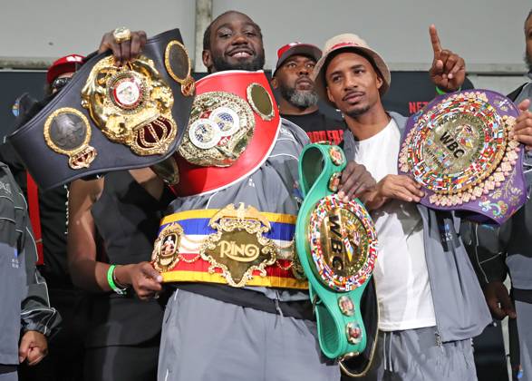 September 13 2025,Las Vegas,Nevadas,Nevada,Canelo,Saul Alvarez,Knospe,Bud,Terence Crawford,Post Fight press conference, PK, Pressekonferenz Las Vegas Nevada USA Copyright: xTomxHoganx-xHoganphotos.comx916x947x8354xtomhoganphotos@gmail.comx CaneloCrawforfFightNight_Hoganphotos1689