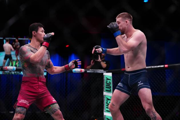 September 16, 2025, Las Vegas, Nv, Las Vegas, Nv, United States: In Su Hwang and Paddy McCory meet in the octagon for a 3-round bout at UFC Apex for UFC - DWCS - Dana White Contender Series Ep. 6 on September 16, 2025 in Las Vegas, NV, United States. ( PxImages) Las Vegas, Nv United States - ZUMAp175 20250916_zsa_p175_028 Copyright: xLouisxGrassex