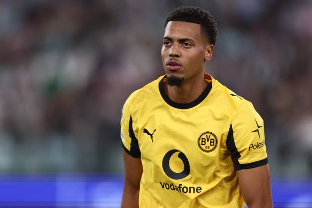 Felix Nmecha (Borussia Dortmund) looks on, UEFA Champions League 2025 26 League Phase MD1, Juventus v Borussia Dortmund - UEFA Champions League 2025 26 League Phase MD1, Allianz Stadium, September 16, 2025, Turin, Italy.