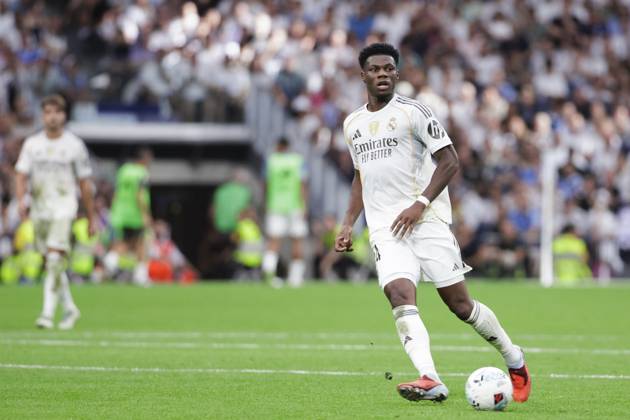 LA LIGA EA Sports - Real Madrid vs Espanyol MADRID, SPAIN - September 20: Aurelien Tchouameni of Real Madrid in action during the La Liga 2025 26 match between Real Madrid and Espanyol at Santiago Bernabeu Stadium. (Photo by Guillermo Martinez) Madrid Santiago Bernabeu Stadium Spain Copyright: xGuillermoxMartinezx