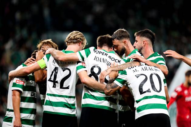 Sporting CP v Moreirense FC - Liga Portugal BetClic 2025 2026 Sporting celebra golo durante a partida entre Sporting CP v Moreirense FC, valida pela Liga Portugal BetClic 2025 2026 no Estadio Jose Alvalade, Portugal (Foto de Diogo Faria Reis Avant Sports) Lisboa Estadio Jose Alvalade Portugal Copyright: xDiogoxFariaxReis AvantxSportsx