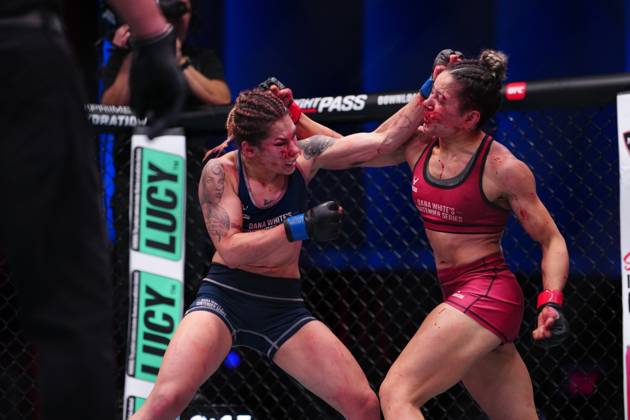 September 23, 2025, Las Vegas, Nv, Las Vegas, Nv, United States: Jeisla Chaves and Sofia Montenegro meet in the octagon for a 3-round bout at UFC Apex for UFC - DWCS - Dana White Contender Series Ep. 7 on September 23, 2025 in Las Vegas, NV, United States. ( PxImages) Las Vegas, Nv United States - ZUMAp175 20250923_zsa_p175_089 Copyright: xLouisxGrassex