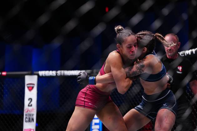 September 23, 2025, Las Vegas, Nv, Las Vegas, Nv, United States: Jeisla Chaves and Sofia Montenegro meet in the octagon for a 3-round bout at UFC Apex for UFC - DWCS - Dana White Contender Series Ep. 7 on September 23, 2025 in Las Vegas, NV, United States. ( PxImages) Las Vegas, Nv United States - ZUMAp175 20250923_zsa_p175_090 Copyright: xLouisxGrassex