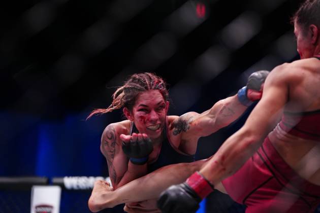 September 23, 2025, Las Vegas, Nv, Las Vegas, Nv, United States: Jeisla Chaves and Sofia Montenegro meet in the octagon for a 3-round bout at UFC Apex for UFC - DWCS - Dana White Contender Series Ep. 7 on September 23, 2025 in Las Vegas, NV, United States. ( PxImages) Las Vegas, Nv United States - ZUMAp175 20250923_zsa_p175_094 Copyright: xLouisxGrassex