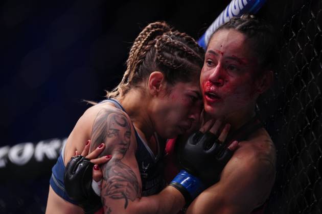 September 23, 2025, Las Vegas, Nv, Las Vegas, Nv, United States: Jeisla Chaves and Sofia Montenegro meet in the octagon for a 3-round bout at UFC Apex for UFC - DWCS - Dana White Contender Series Ep. 7 on September 23, 2025 in Las Vegas, NV, United States. ( PxImages) Las Vegas, Nv United States - ZUMAp175 20250923_zsa_p175_095 Copyright: xLouisxGrassex