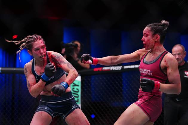 September 23, 2025, Las Vegas, Nv, Las Vegas, Nv, United States: Jeisla Chaves and Sofia Montenegro meet in the octagon for a 3-round bout at UFC Apex for UFC - DWCS - Dana White Contender Series Ep. 7 on September 23, 2025 in Las Vegas, NV, United States. ( PxImages) Las Vegas, Nv United States - ZUMAp175 20250923_zsa_p175_096 Copyright: xLouisxGrassex