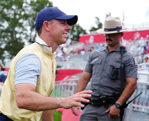 GOLF - Ryder Cup 2025 FARMINGDALE,NEW YORK,USA,24.SEP.25 - GOLF - Ryder Cup 2025, Bethpage Black Course, preview, practice round. Image shows Rory McIlroy (NIR EUR). GEPAxpictures xBrianxSpurlock
