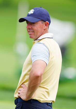 GOLF - Ryder Cup 2025 FARMINGDALE,NEW YORK,USA,24.SEP.25 - GOLF - Ryder Cup 2025, Bethpage Black Course, preview, practice round. Image shows Rory McIlroy (NIR EUR). GEPAxpictures xBrianxSpurlock