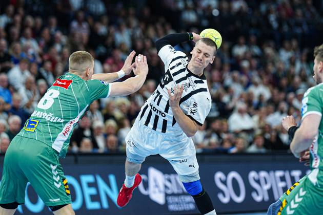 Throw Goal Elias Ellefsen a Skipagotu THW Kiel, 71 GER, THW Kiel vs GWD Minden, Handball, 1 Bundesliga, Matchday 15, Season 2025 2026, 25 09 2025 GER, THW Kiel vs GWD Minden, Handball, 1 Bundesliga, Matchday 15, Season 2025 2026, 25 09 2025 Kiel Copyright: xEibner-Pressefoto MarcelxvonxFehrnx EP_MFN