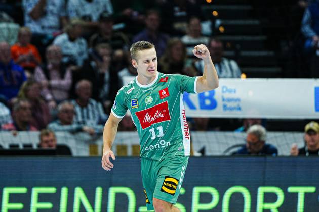 Goal celebration Mats Korte GWD Minden, 11 GER, THW Kiel vs GWD Minden, Handball, 1 Bundesliga, Matchday 15, Season 2025 2026, 25 09 2025 GER, THW Kiel vs GWD Minden, Handball, 1 Bundesliga, Matchday 15, Season 2025 2026, 25 09 2025 Kiel Copyright: xEibner-Pressefoto MarcelxvonxFehrnx EP_MFN