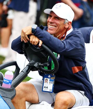 Gianfranco Zola seen driving a Team Europe buggy. 2025 Ryder Cup, Thursday Practice, Golf, Bethpage Black Golf Course, New York, USA - 25 Sep 2025New York Bethpage Black Golf Course New York (NY) United States of America EDITORIAL USE ONLY No use with unauthorised audio, video, data, fixture lists, club league logos or live services. Online in-match use limited to 120 images, no video emulation. No use in betting, games or single club league player publications. Copyright: xJamesxMarsh Shutterstockx 15500195dk