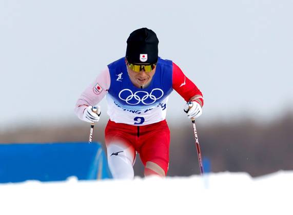 Beijing 2022 Olympic Games, Olympische Spiele, Olympia, OS BEIJING, CHINA - FEBRUARY 11: Ryo Hirose of Team Japan competes during the 15km classic cross-country of men skiing during the Beijing 2022 Winter Olympics at The National Cross-Country Skiing Centre in Beijing, China on February 11, 2022. Beijing China. Editorial use only. Please get in touch for any other usage.  Copyright: x2025xAnadoluxAlekseyxKirchux