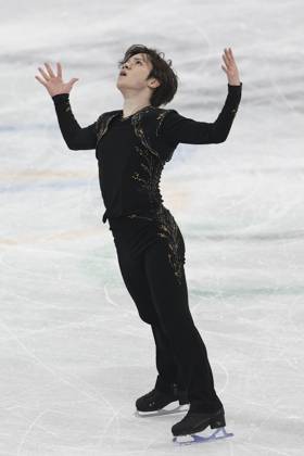 Beijing 2022 Olympic Games, Olympische Spiele, Olympia, OS BEIJING, CHINA - FEBRUARY 10: Shoma Uno of Japan skates during the Men Single Skating Free Skating on day six of the Beijing 2022 Winter Olympic Games at Capital Indoor Stadium, in Beijing, China on February 10, 2022. Beijing China. Editorial use only. Please get in touch for any other usage.  Copyright: x2025xAnadoluxNikolayxMuratkinx