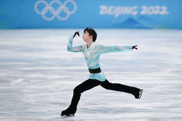 Beijing 2022 Olympic Games, Olympische Spiele, Olympia, OS BEIJING, CHINA - FEBRUARY 10: Yuzuru Hanyu of Japan performs during the Men s Free Skating of the Figure skating, Eiskunstlauf events at the Beijing 2022 Olympic Games, Beijing, China, 10 February 2022. Beijing China. Editorial use only. Please get in touch for any other usage.  Copyright: x2025xAnadoluxDimitrisxÄ°sevidisx
