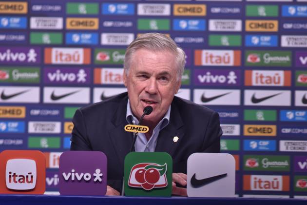 Football, Brazil national team, Press conference with Carlo Ancelotti