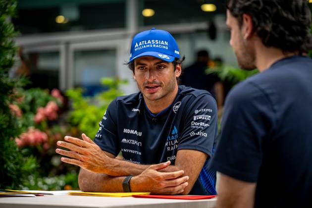 MARINA BAY, SINGAPORE: Carlos Sainz, racing for the Williams Racing team during the 2025 Formula 1 Singapore Grand Prix at the Marina Bay Street Circuit in Marina Bay, Singapore
