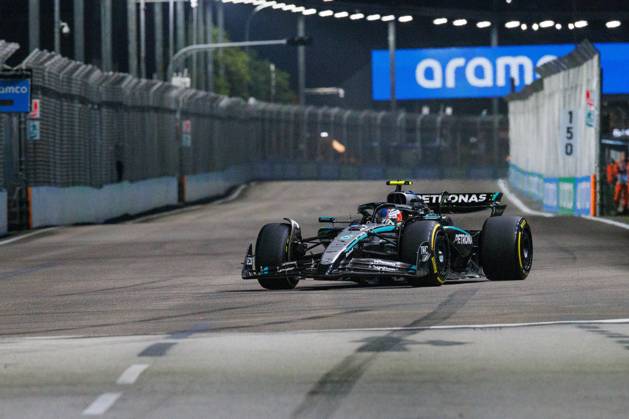 October 3, 2025, Singapore, Singapore: Andrea Kimi Antonelli of Italy drives the (12) Mercedes-AMG PETRONAS Formula One Team W16 during the practice session two ahead of the F1 Grand Prix of Singapore at the Marina Bay Street Circuit. Singapore Singapore - ZUMAs197 20251003_aaa_s197_198 Copyright: xGeorgexHitchensx