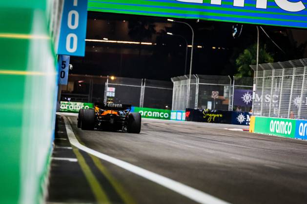 October 4, 2025, Singapore, Singapore: Lando Norris of Great Britain and McLaren F1 Team during qualifying Formula One Singapore Grand Prix. Singapore Singapore - ZUMAs197 20251004_aaa_s197_1232 Copyright: xJayxHiranox