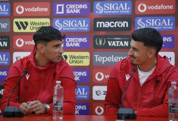Football, World Cup qualifiers, Albania national team, Press conference