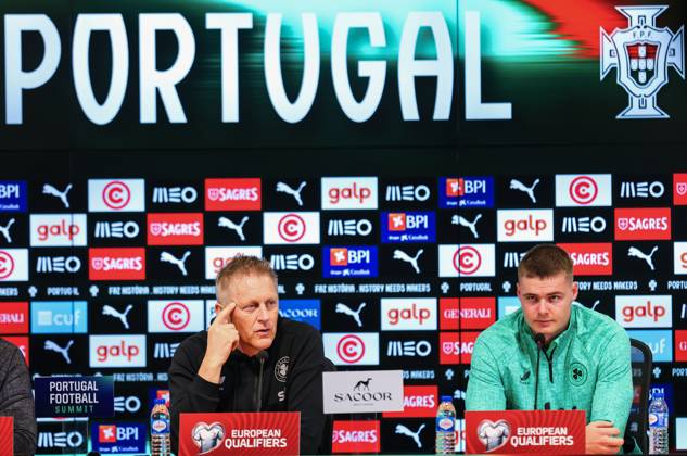 Football, World Cup qualifiers, Ireland national team. Press conference