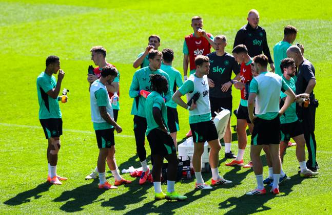 Football, World Cup qualifiers, Ireland national team. Training