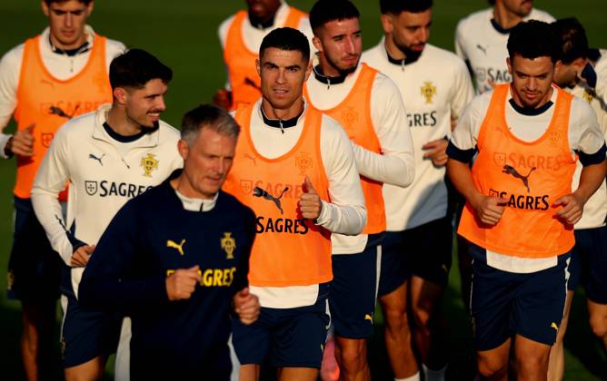 Football, World Cup qualifiers, Portugal national team, Training