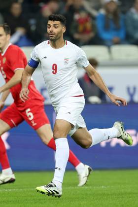 MEHDI TAREMI, Iran, Amichevole, Friendly match, 2025-26, Russia vs Iran 2-1, 10-10-2025, Azione, Action, Single shot, Contrasto CALCIO 2025-26 AMICHEVOLE RUSSIA-IRAN 2-1