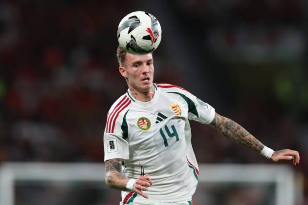 POR: Portugal v Hungary. World Cup Qualifiers match. Bendeguz Bolla of Hungary during the World Cup Qualifiers match between Portugal and Hungary national teams played at Jose Alvalade Stadium on October 14, 2025 in Lisboa, Portugal. Copyright: xMiguelxMarruffox xPRESSINx MM_251014_2526_189