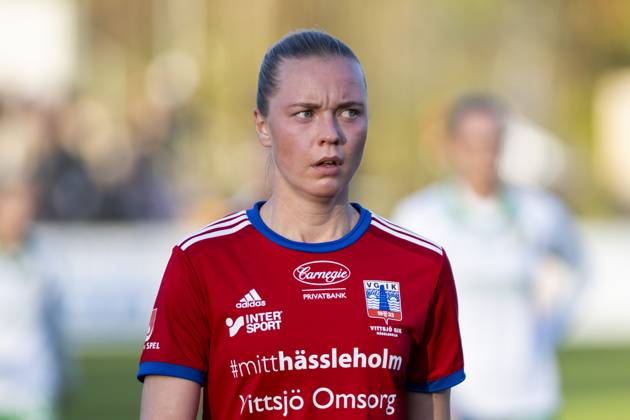 251019 Vittsjös Kajsa Lind during the football match in Damallsvenskan between Vittsjö and Hammarby on October 19, 2025 in Vittsjö Copyright: AVDOxBILKANOVIC BB251019AB058