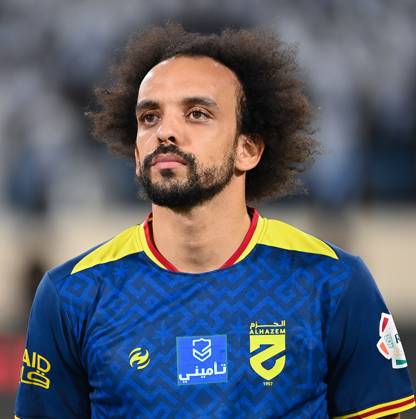 Saudi Pro League match between Al Al Okhdood and Al Hazm at Prince Hathloul bin Abdulaziz Sports City Stadium NAJRAN , SAUDI ARABIA - OCTOBER 18: Fabio Martins during the Saudi Pro League match between Al Al Okhdood and Al Hazm at Prince Hathloul bin Abdulaziz Sports City Stadium on October 18, 2025 in Najran, Saudi Arabia. najran