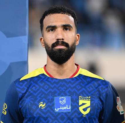 Saudi Pro League match between Al Al Okhdood and Al Hazm at Prince Hathloul bin Abdulaziz Sports City Stadium NAJRAN , SAUDI ARABIA - OCTOBER 18: Ahmed Al-Nakhli during the Saudi Pro League match between Al Al Okhdood and Al Hazm at Prince Hathloul bin Abdulaziz Sports City Stadium on October 18, 2025 in Najran, Saudi Arabia. najran
