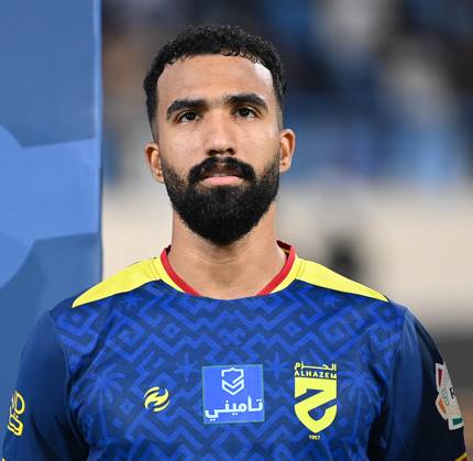 Saudi Pro League match between Al Al Okhdood and Al Hazm at Prince Hathloul bin Abdulaziz Sports City Stadium NAJRAN , SAUDI ARABIA - OCTOBER 18: Ahmed Al-Nakhli during the Saudi Pro League match between Al Al Okhdood and Al Hazm at Prince Hathloul bin Abdulaziz Sports City Stadium on October 18, 2025 in Najran, Saudi Arabia. najran