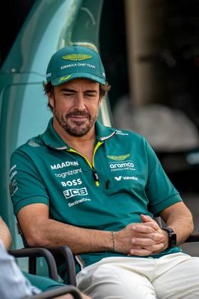 MEXICO CITY, MEXICO: Fernando Alonso, racing for the Aston Martin F1 team during the 2025 Formula 1 Mexico City Grand Prix at the Autodromo Hermanos Rodriguez in Mexico City, Mexico