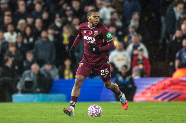 Premier League Leeds United v West Ham United Jean-Clair Todibo of West Ham United during the Premier League match Leeds United vs West Ham United at Elland Road, Leeds, United Kingdom, 24th October 2025 (Photo by Mark Cosgrove News Images) Leeds Elland Road West Yorkshire United Kingdom Copyright: xMarkxCosgrove NewsxImagesx
