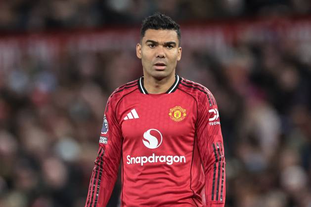 Premier League Manchester United, ManU v Brighton and Hove Albion Casemiro of Manchester United during the Premier League match Manchester United vs Brighton and Hove Albion at Old Trafford, Manchester, United Kingdom, 25th October 2025 (Photo by Mark Cosgrove News Images) Manchester Old Trafford Greater Manchester United Kingdom Copyright: xMarkxCosgrove NewsxImagesx