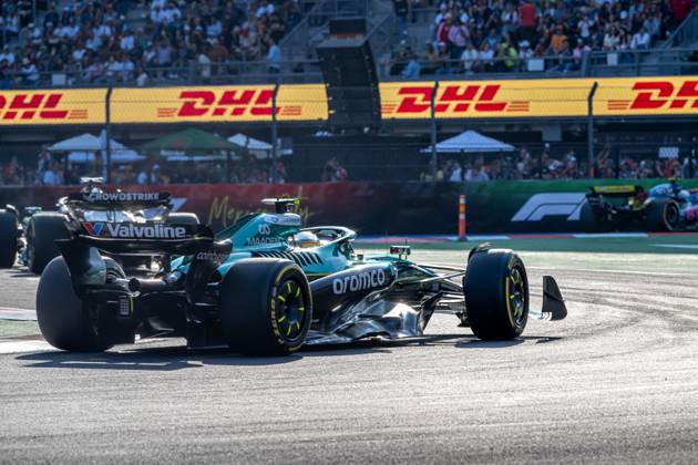 MEXICO CITY, MEXICO: Fernando Alonso, racing for the Aston Martin F1 team during the 2025 Formula 1 Mexico City Grand Prix at the Autodromo Hermanos Rodriguez in Mexico City, Mexico