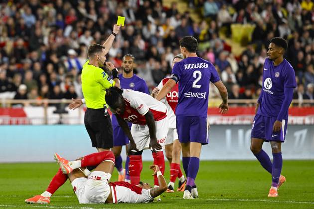 FOOTBALL : AS Monaco VS Toulouse FC - Ligue 1 McDonald s - 25 10 2025 Ligue 1 McDonald s match between AS Monaco and Toulouse FC on October 25, 2025 at the Louis II Stadium in Monaco. MonacoMonaco  Copyright: xWilliamxCannarellax